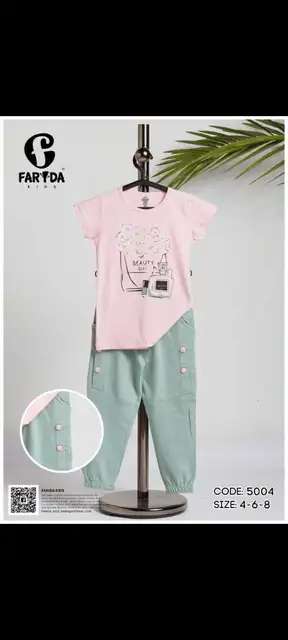 FARIDA KIDS Girls’ Cotton Summer Set – 2 Pieces – Model 5004
